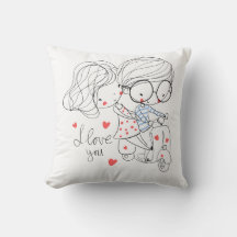 Love You Pillow Decorative Pillow