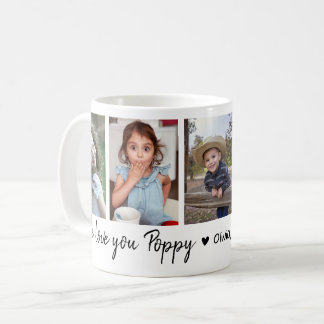 Love You Poppy Happy Father's Day 2023 5 Photo Coffee Mug