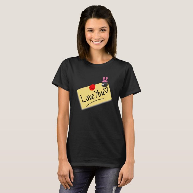 Love you - post it note T-Shirt (Front Full)