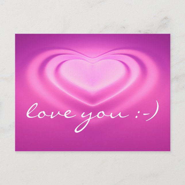 love you :-) postcard (Front)