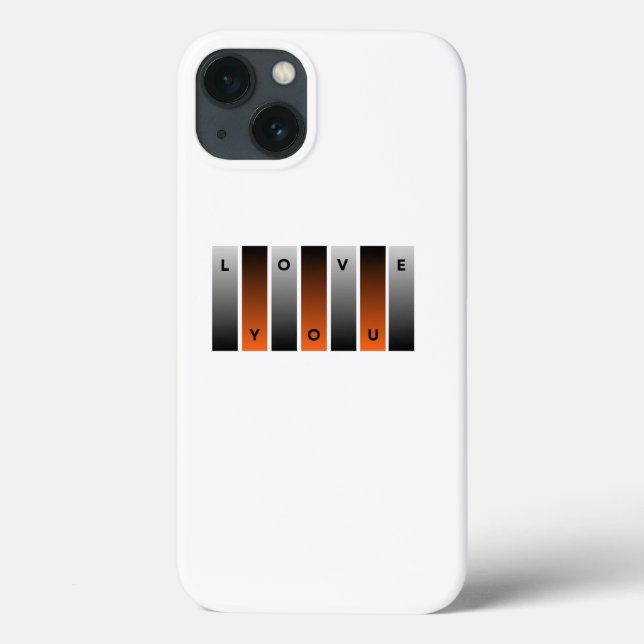 Love you quote typography iphone 13 case (Back)