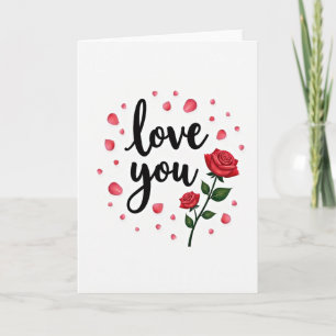 Love You Roses Best Wishes Card
