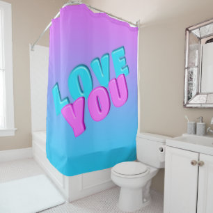 love you shower curtain