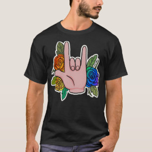 Love You Sign Rainbow T-Shirt