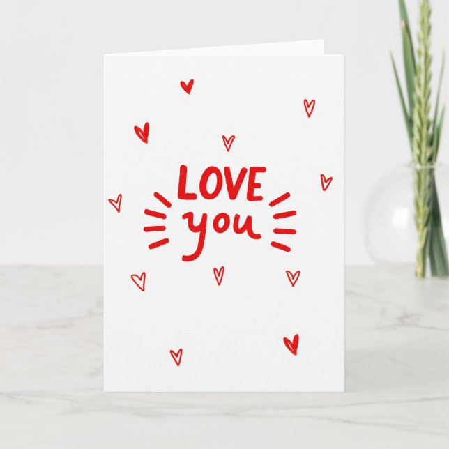 Love You Simple Art Card (Front)