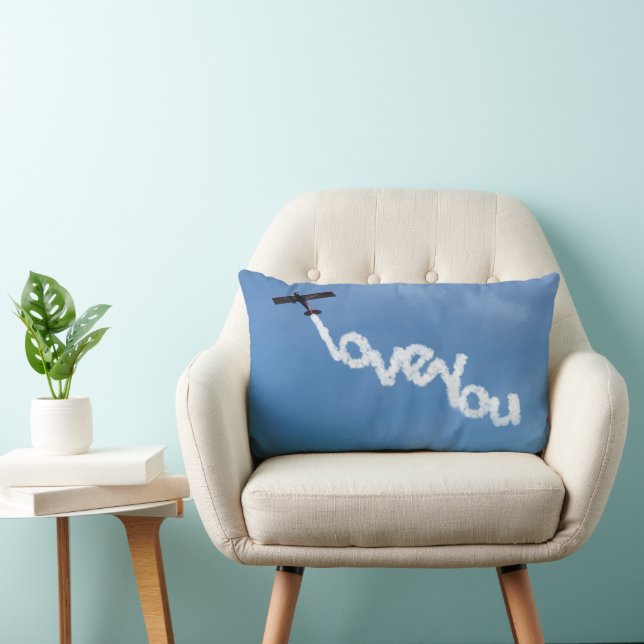 Love You Skywriting Lumbar Pillow (Chair)
