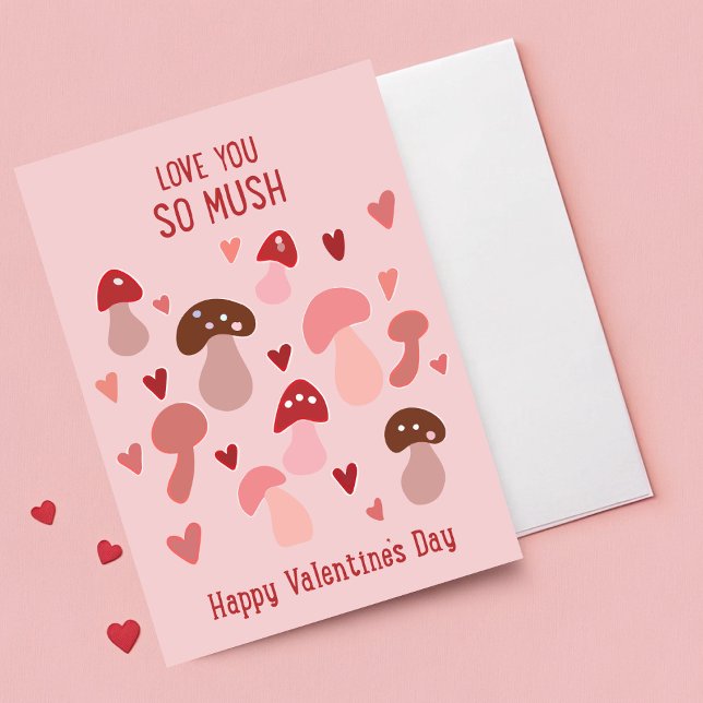 Love you so mush Mushroom Valentines day card (Creator Uploaded)