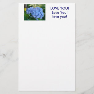 LOVE YOU! Stationery Gifts Blue Hydrangea Garden