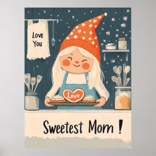 Love You, Sweetest Mom Design Poster