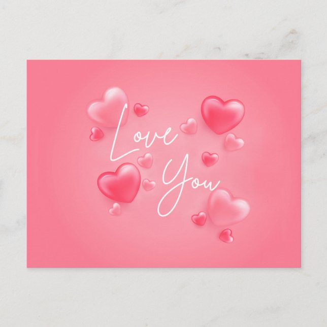 Love You Sweetheart Postcard (Front)