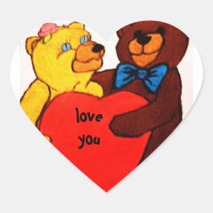 LOVE YOU TEDDY BEAR  stickers