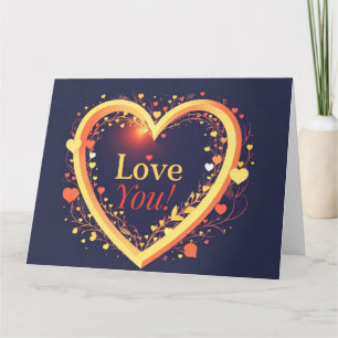 Love you text message for Valentine's Day Card