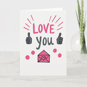 Love You Thumbs Up Fun Card