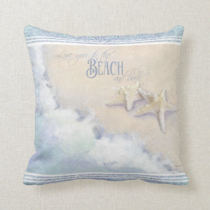 Love You to the Beach and Back Starfish Ocean Sand Cushion