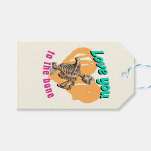 Love You to the Bone Skeleton Humour Gift Tags