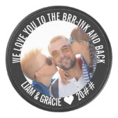 Love You to the Brr-ink & Back Personalised Photo Hockey Puck (Front)