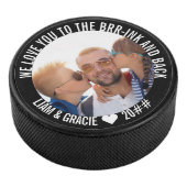 Love You to the Brr-ink & Back Personalised Photo Hockey Puck (3/4)