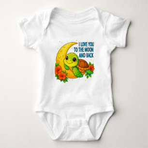 Love You to the Moon and Back Baby Turtle Baby Bodysuit