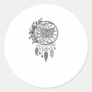 Love You To The Moon And Back Celestial Dreamy Art Classic Round Sticker
