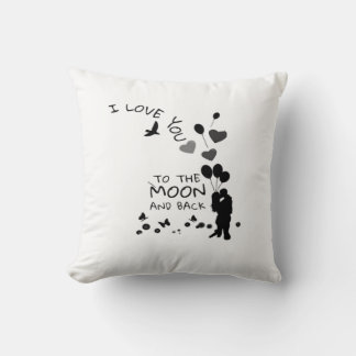 Love You To The Moon And Back Couple Moonlight Hea Cushion