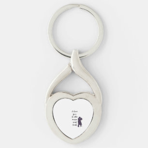 Love You To The Moon And Back Couple Moonlight Rom Key Ring