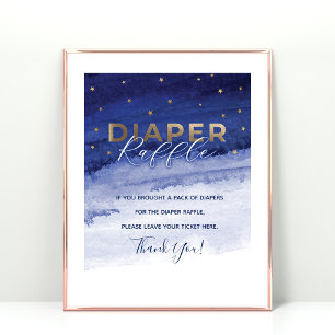 Love you to the Moon and Back Diaper Raffle Sign