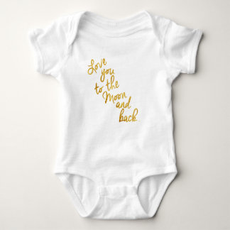 "Love You To the Moon and Back" Gold Foil Top