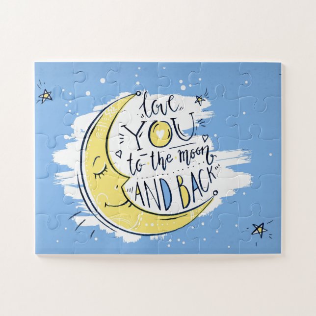 Love you to the moon and back jigsaw puzzle (Horizontal)