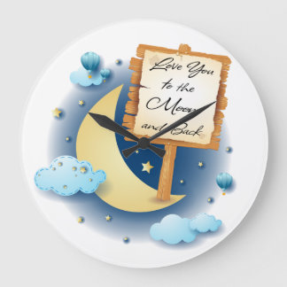 Love You to the Moon and Back Large Clock