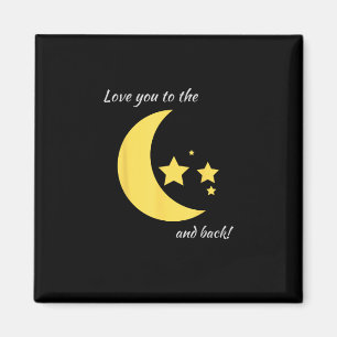 Love You To The Moon And Back Minimal Aesthetic  Magnet