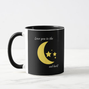 Love You To The Moon And Back Minimal Aesthetic Mug