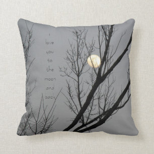 Love you to the moon and back, moon pillow