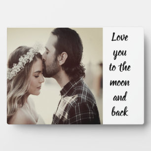 Love you to the moon and back Photo White Plaque