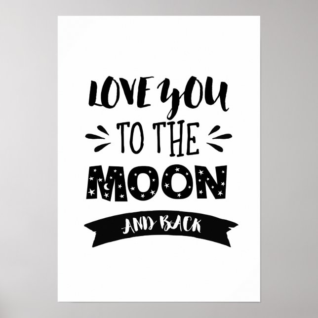 Love you to the moon and back poster (Front)