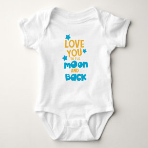 Love You To The Moon And Back, Stars Baby Bodysuit