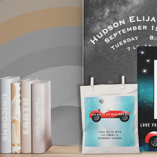 Love you to the Moon Baby Boy Classic Car  Favour Bags