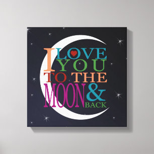 Love You to the Moon & Back Canvas Print
