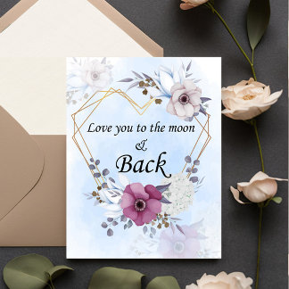 Love You to the Moon & Back – Romantic Personalise Invitation
