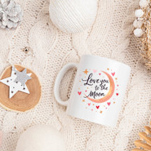 Love You to the Moon Crescent Mug