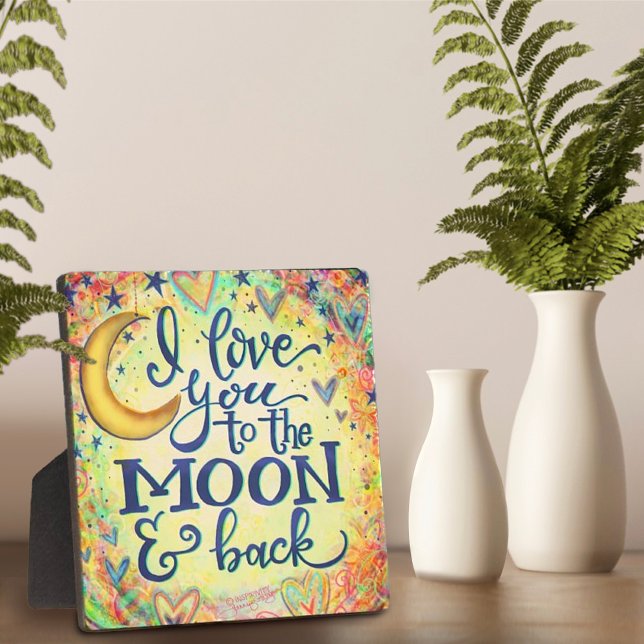 Love You to the Moon Cute Whimsical Plaque (Creator Uploaded)