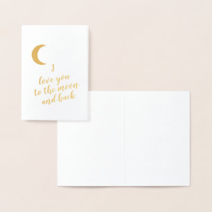 Love You to the Moon Foil Card