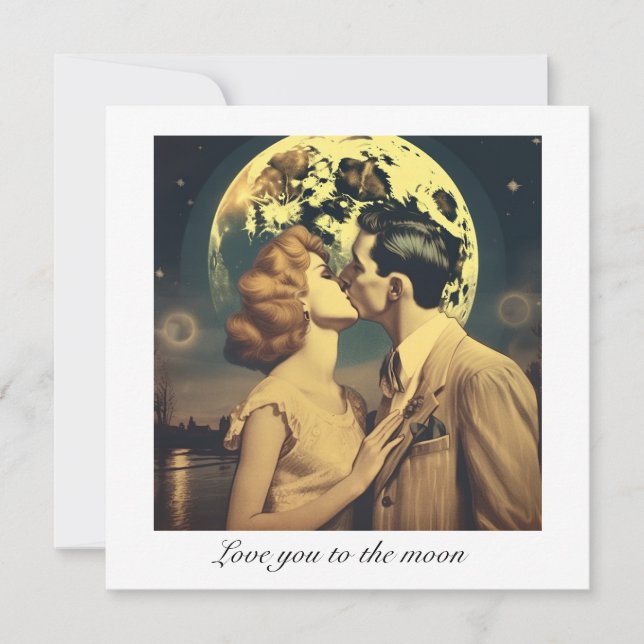 Love you to the moon, travel poster customisable (Front)