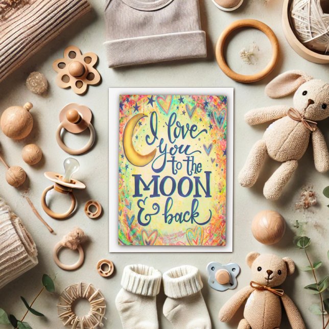 Love You to the Moon Valentine Kids Inspirivity Card (Creator Uploaded)