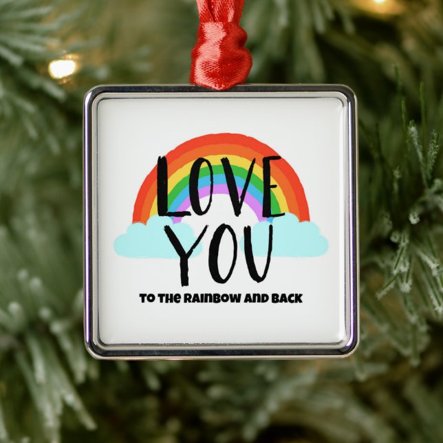 Love You to the Rainbow and Back Metal Tree Decoration (Tree)