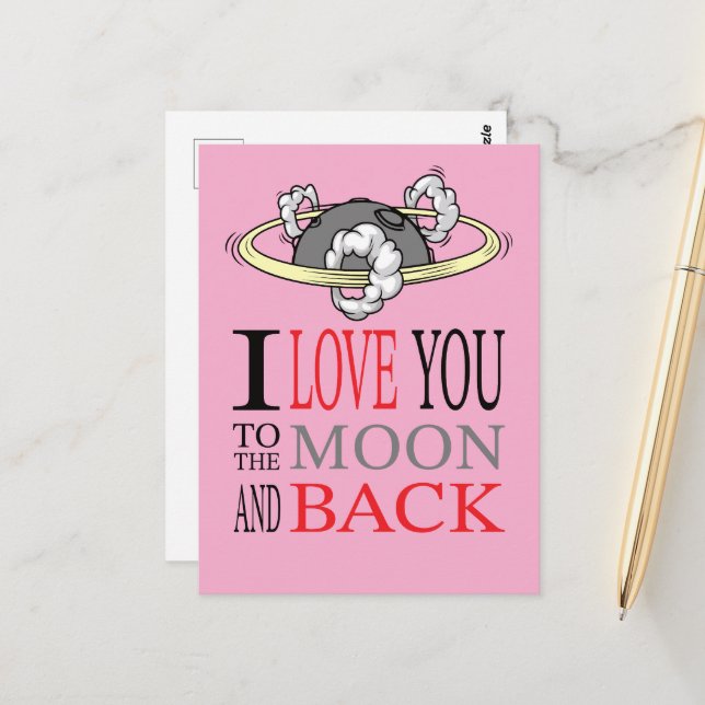 Love you to the.....Valentine's Day card (Front/Back In Situ)