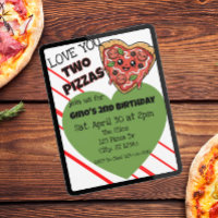 Love You Two Pizzas 2nd Birthday