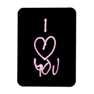 Love You Typographic Image Word Text Art Magnet