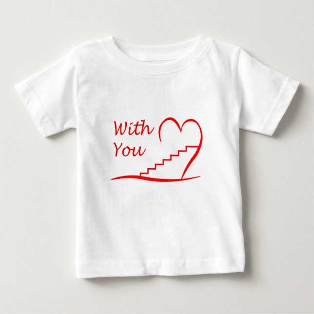 Love You, up the stairs with you Baby T-Shirt (Front)