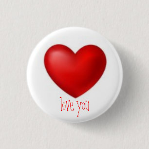 Love You Valentine Button