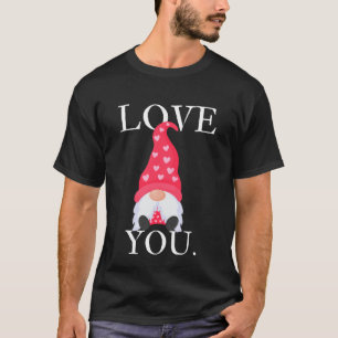 Love You Valentine's Day Cute Character Graphic T-Shirt